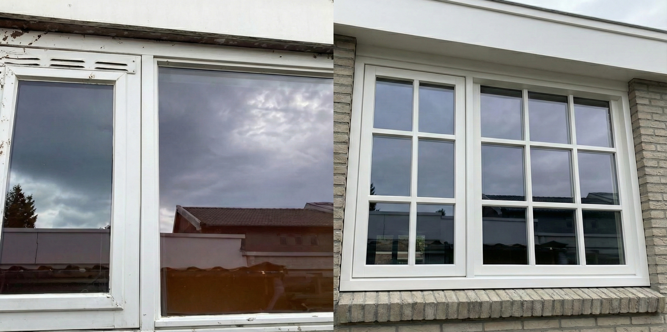 Houten kozijn close-up detail