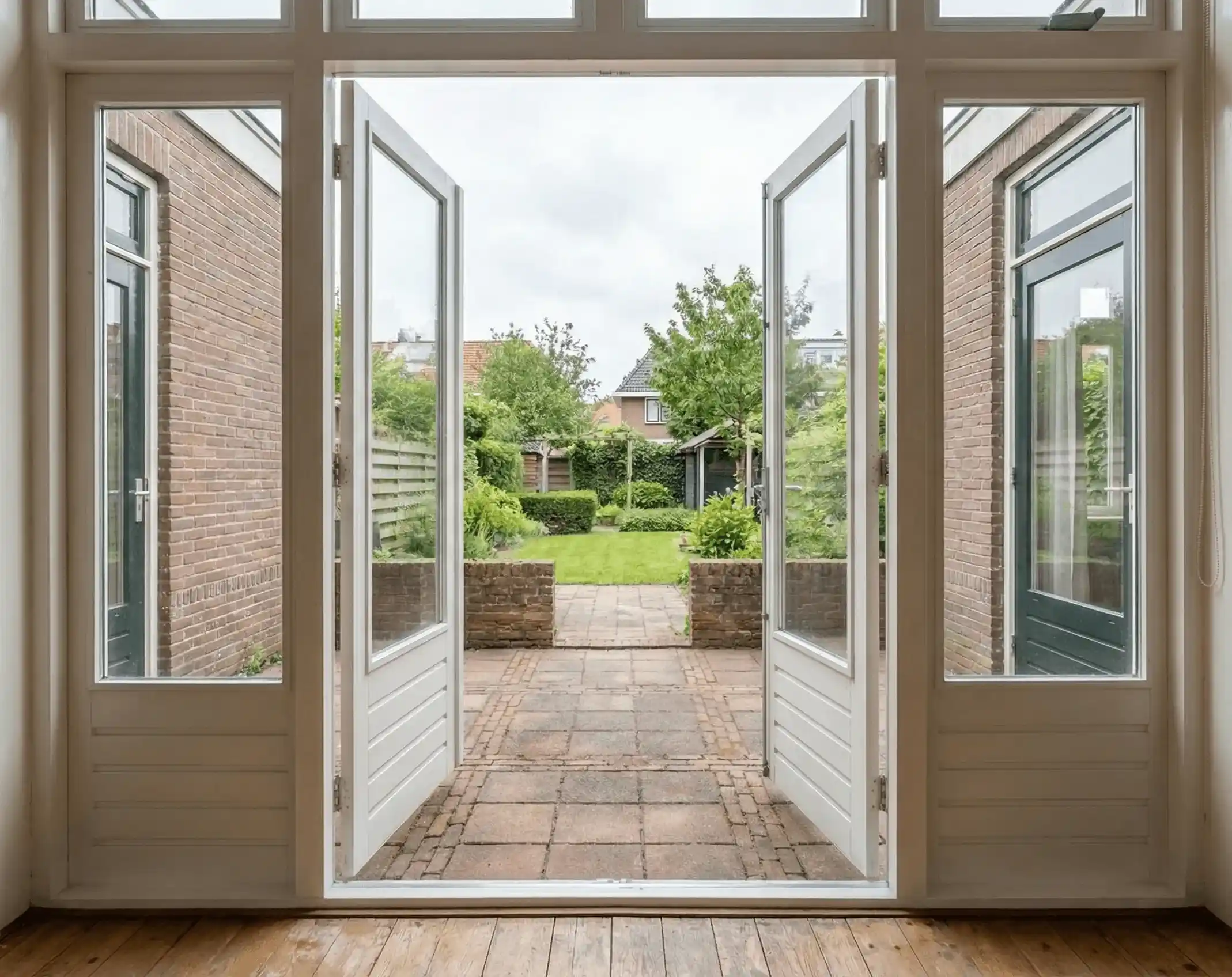 Hardhouten tuindeuren in vrijstaande woning bij Schagen